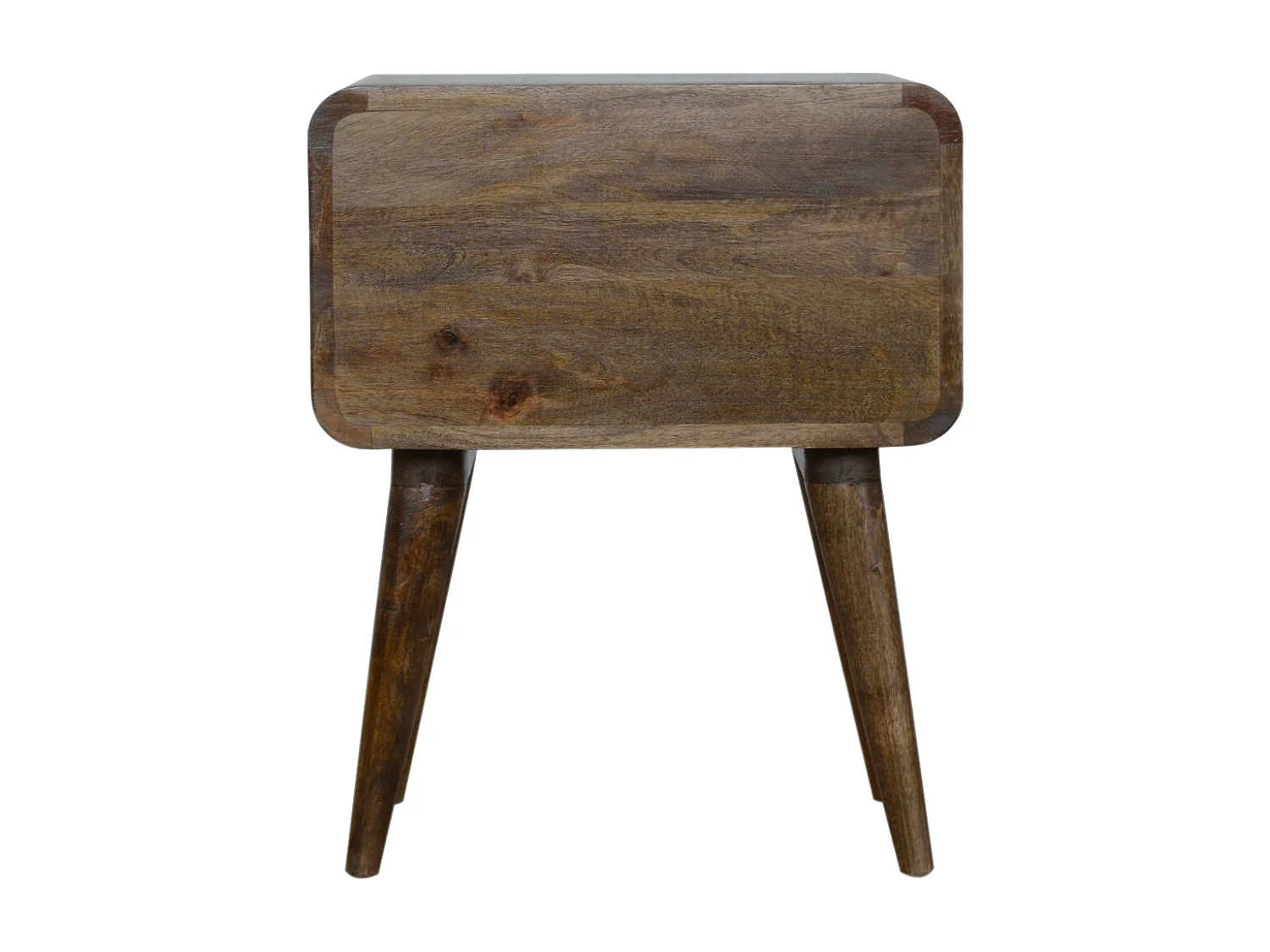 Artisan Furniture Table de chevet incurvée classique gris délavé