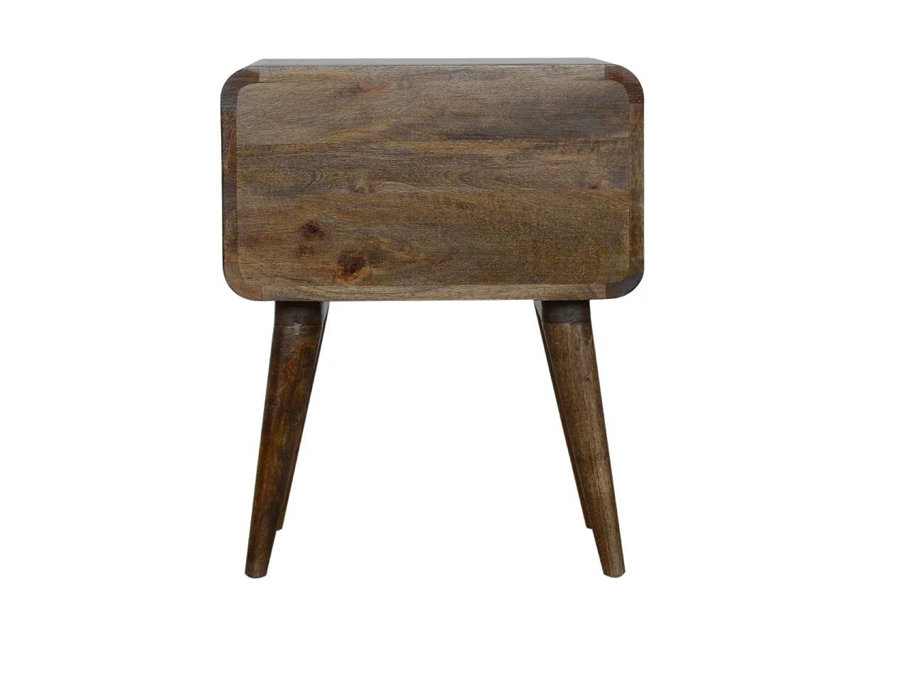 Artisan Furniture Table de chevet incurvée classique gris délavé