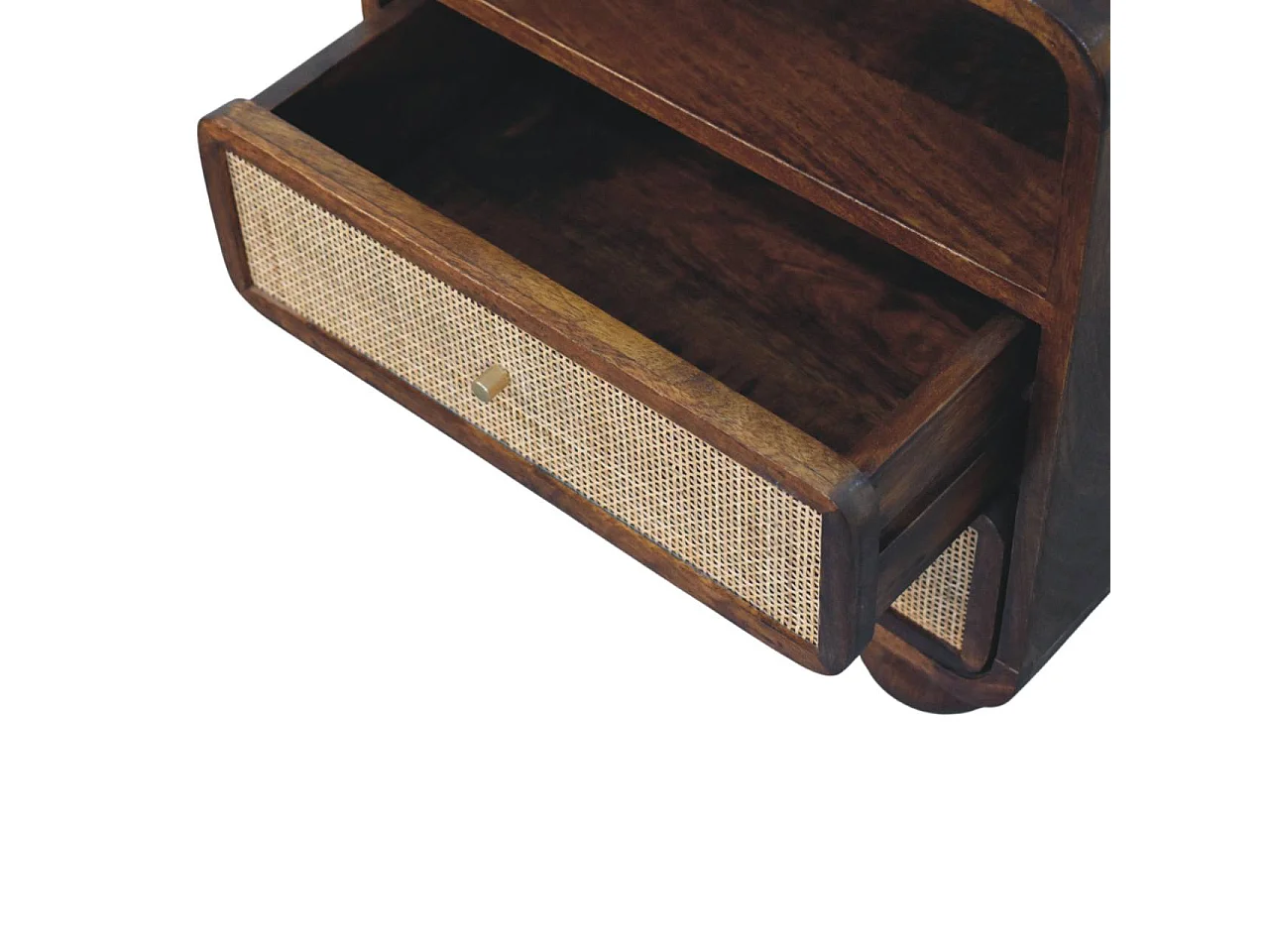 Artisan Furniture Larissa Nachttisch mit 2 Schubladen aus Kastanienholz