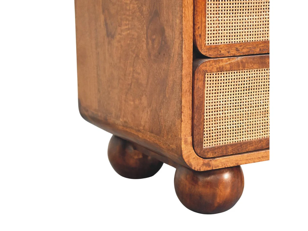 Artisan Furniture Larissa Nachttisch mit 2 Schubladen aus Kastanienholz