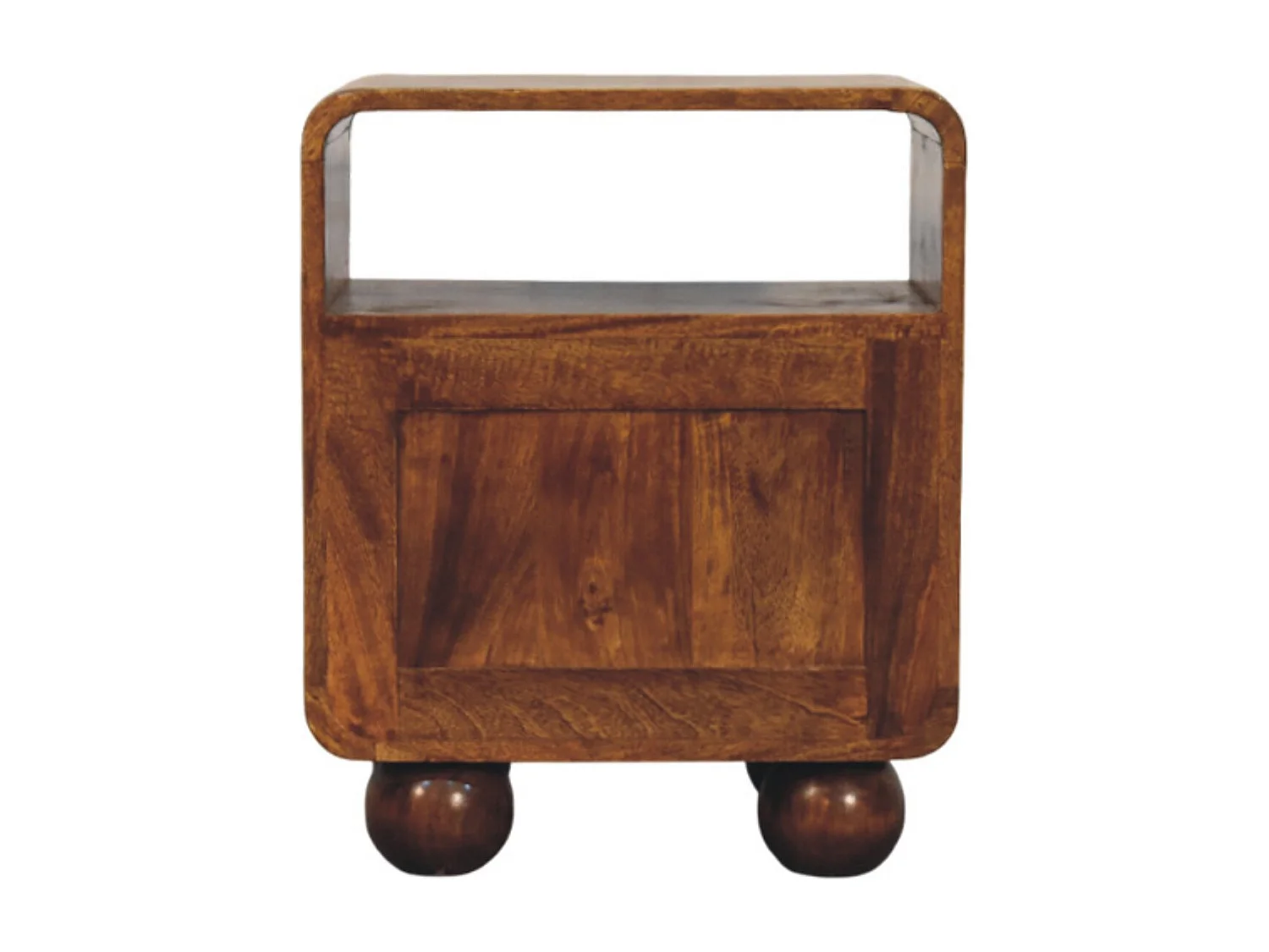 Artisan Furniture Larissa Nachttisch mit 2 Schubladen aus Kastanienholz