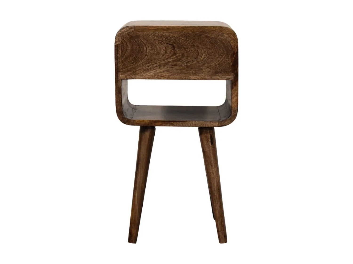 Artisan Furniture Table de chevet à étagère ouverte arrondie