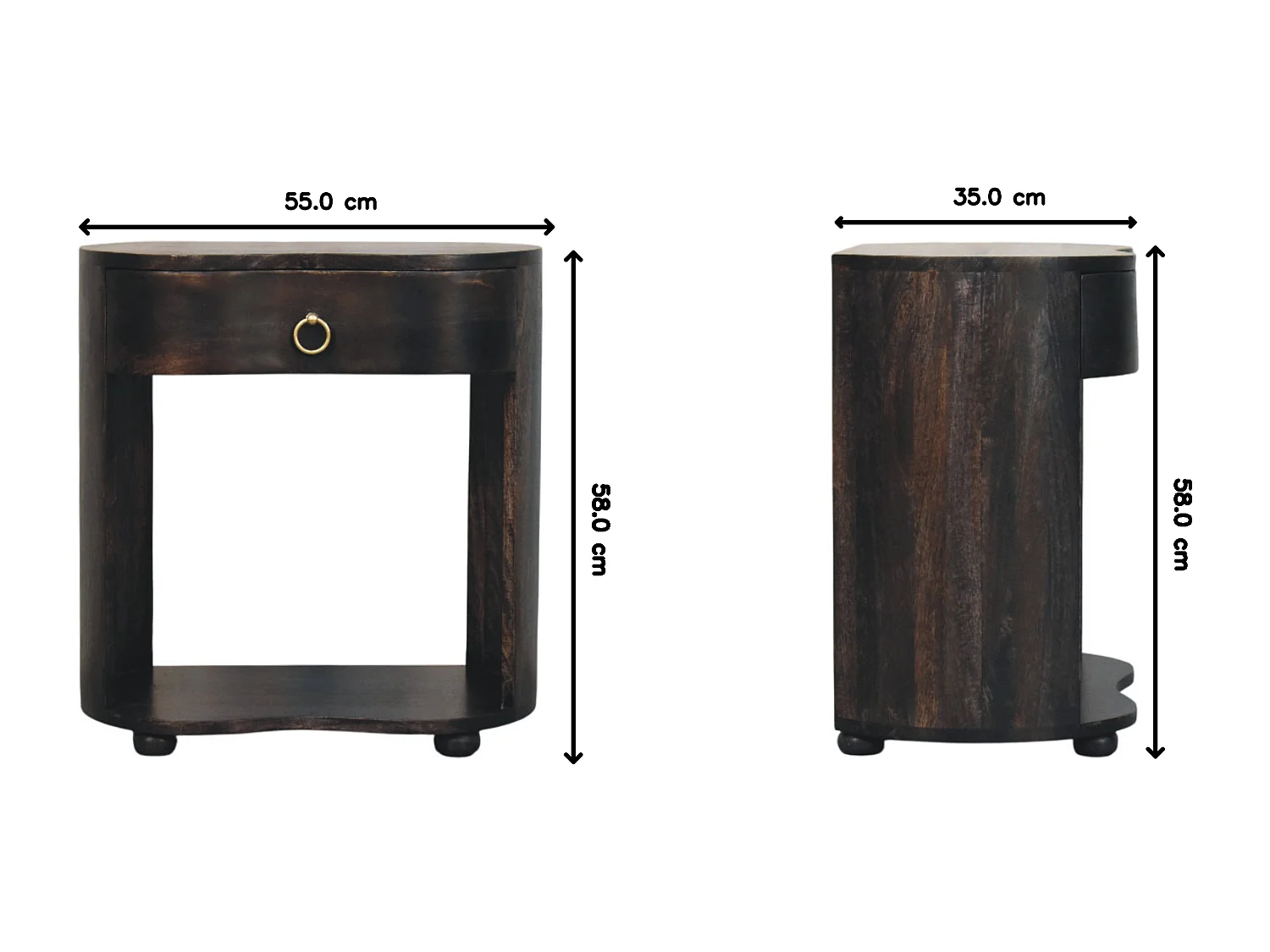 Artisan Furniture Regency Table de chevet en châtaignier