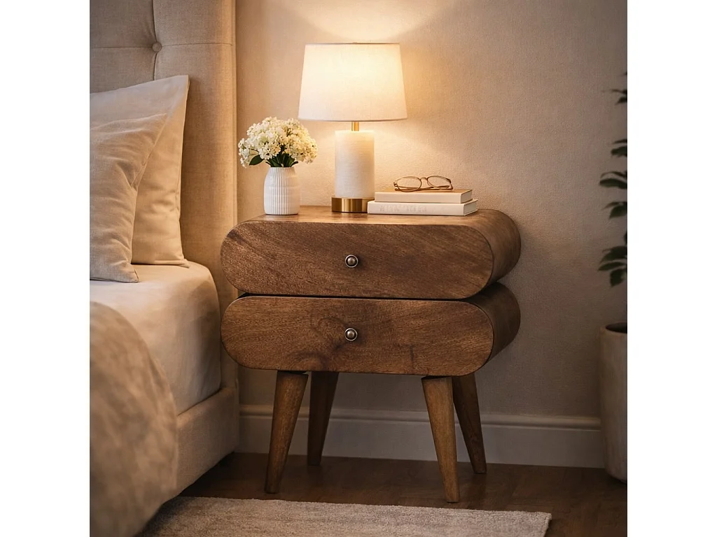 Artisan Furniture Slimline Table de chevet à 2 tiroirs