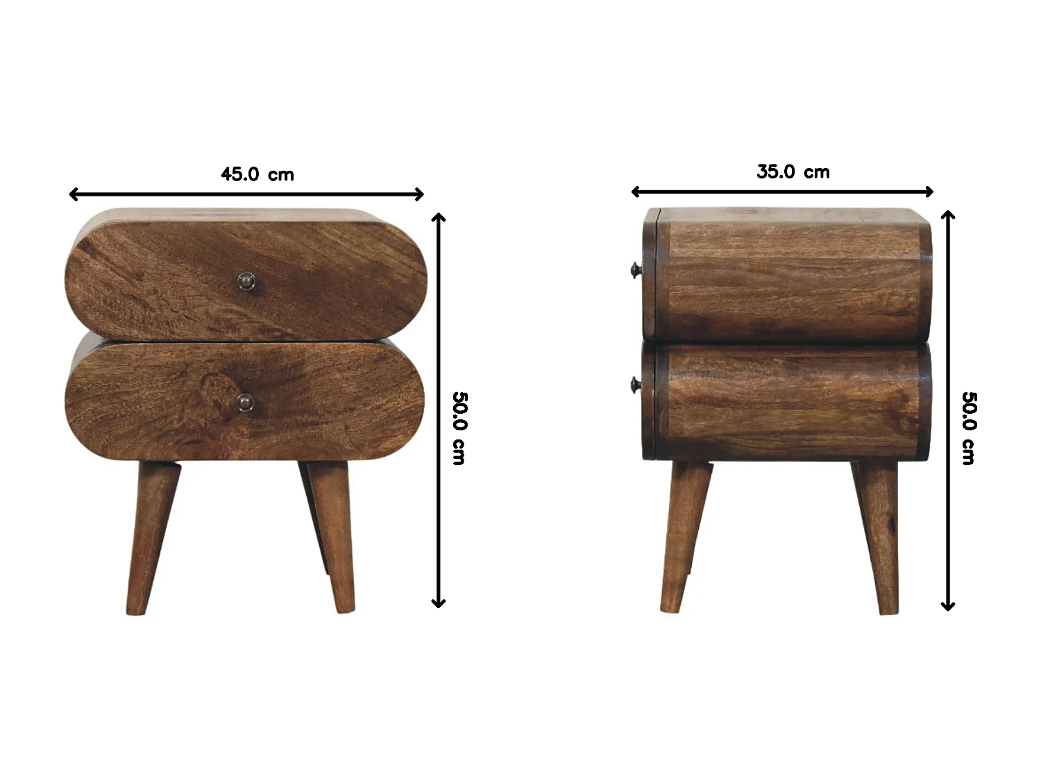 Artisan Furniture Slimline Table de chevet à 2 tiroirs