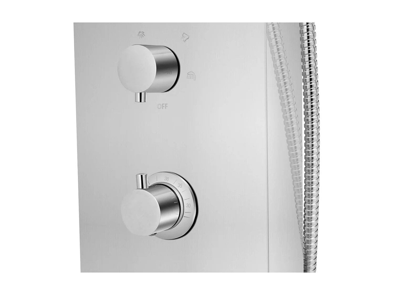 Système panneau douche acier argenté 20 x 44 x 130 cm 02_0003114