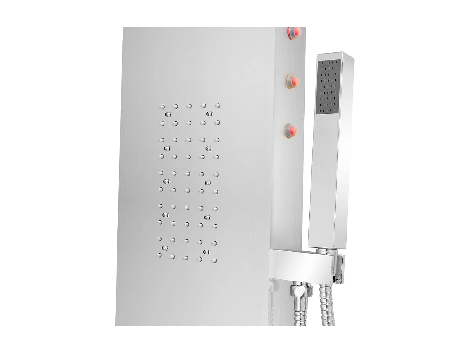 Sistema di pannelli doccia curvi in ​​acciaio inox WC bagno 130 cm 02_0003114