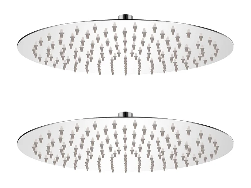 Conjunto de 2 chuveiros de imersão com diâmetro de 30 cm em aço inoxidável 02_0002101