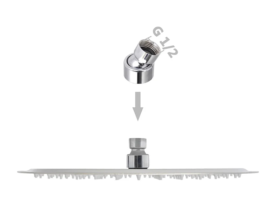 Juego de 2 rociadores de ducha de inmersión diámetro 30 cm acero inoxidable 02_0002101