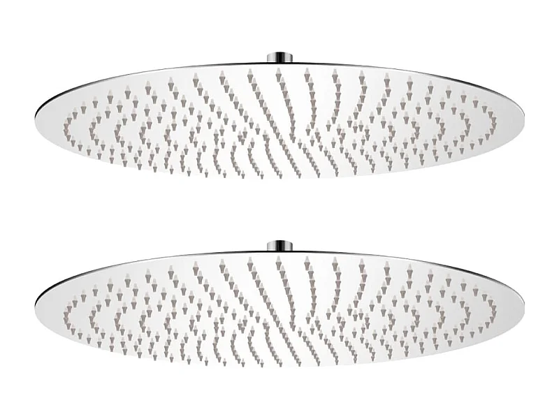 Conjunto de 2 chuveiros de imersão com diâmetro de 50 cm em aço inoxidável 02_0002103