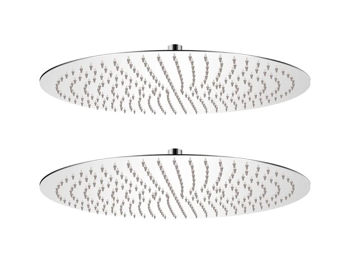 Juego de 2 rociadores de ducha de inmersión diámetro 50 cm acero inoxidable 02_0002103