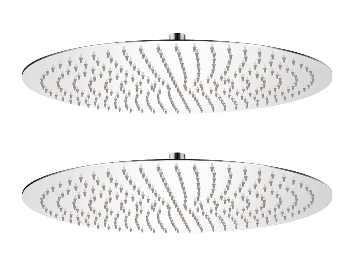 Conjunto de 2 chuveiros de imersão com diâmetro de 50 cm em aço inoxidável 02_0002103