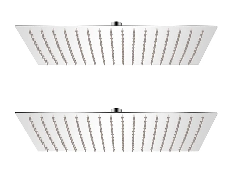 Conjunto de 2 chuveiros retangulares de imersão 30x40 cm aço inoxidável 02_0002110