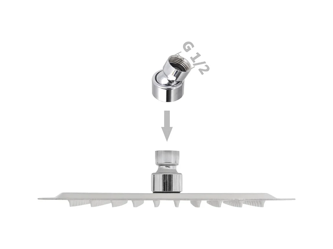 Soffione quadrato a immersione in acciaio inox 20 x 20 cm 02_0003090