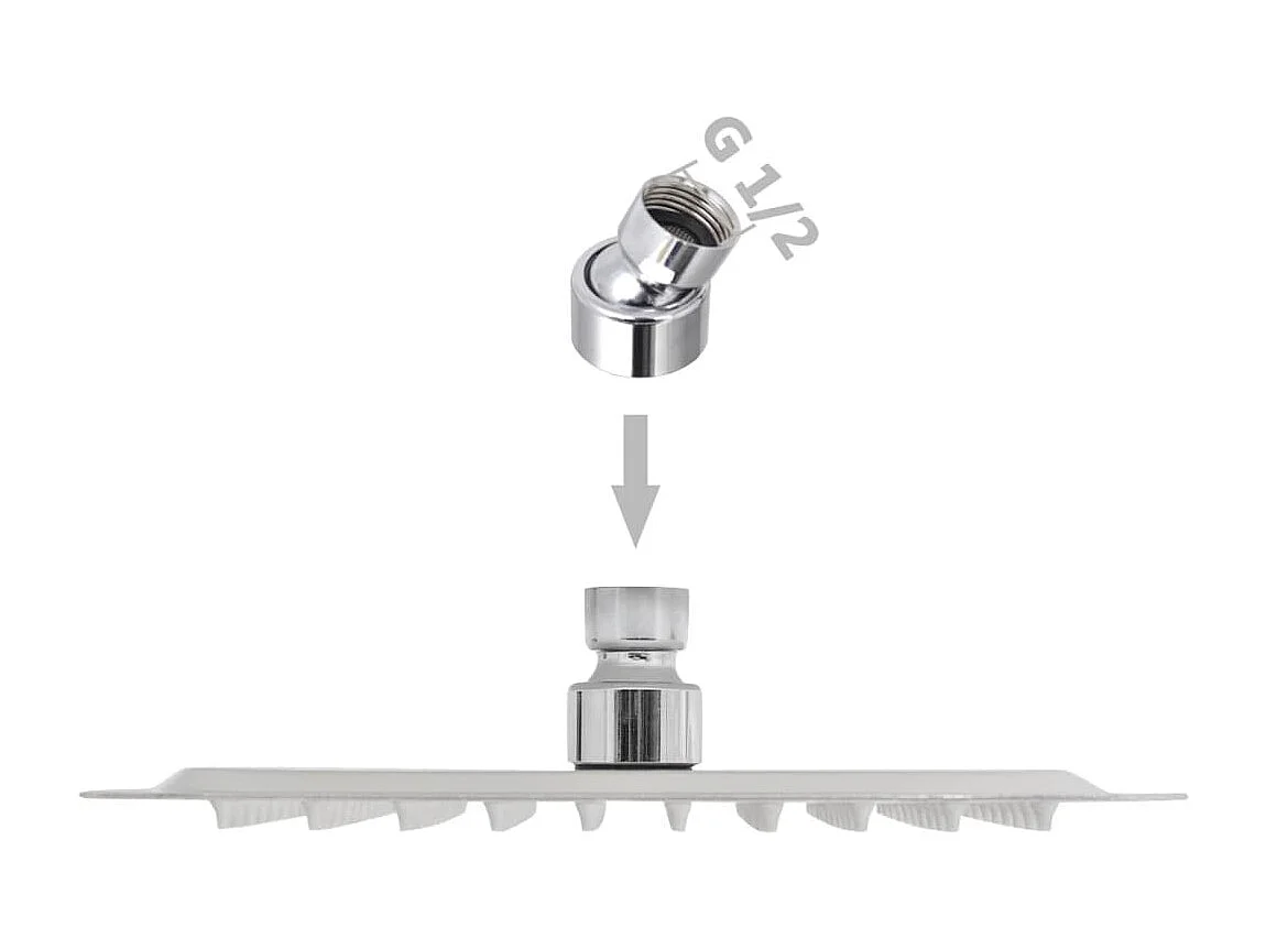 Soffione quadrato a immersione in acciaio inox 20 x 20 cm 02_0003090