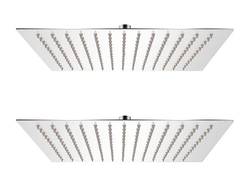 Conjunto de 2 chuveiros quadrados de imersão 25x25 cm aço inoxidável 02_0002105