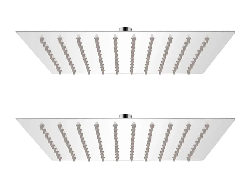 Conjunto de 2 chuveiros de imersão quadrados 20x20 cm aço inoxidável 02_0002104