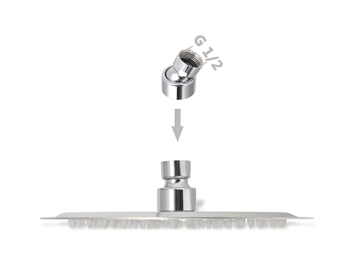 Tête de douche plongeante argenté 20 x 20 x 20 cm 02_0003098