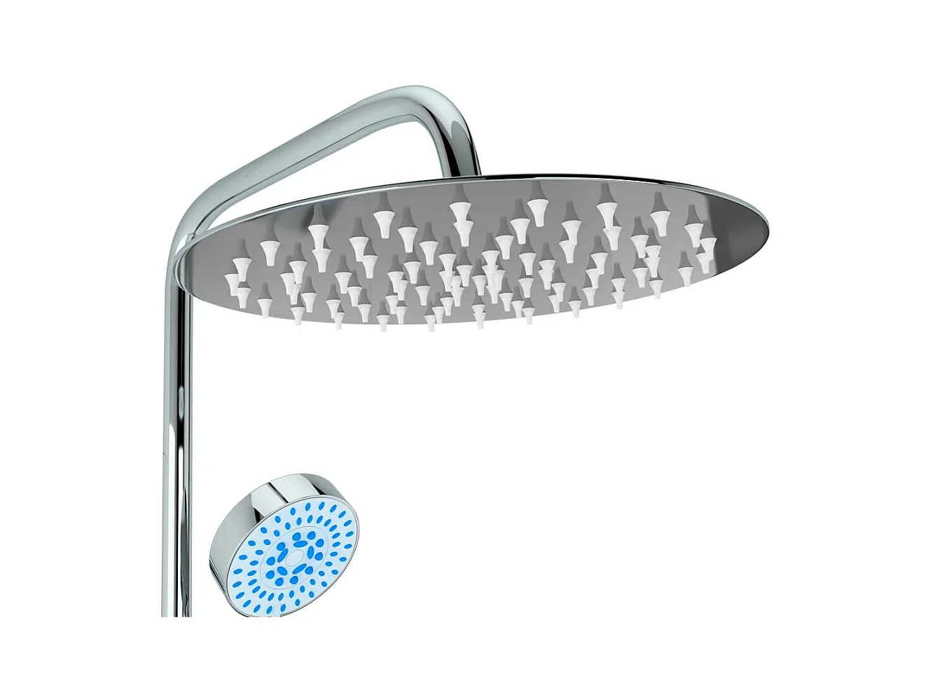 Ensemble de douche salle argenté 50 x 50 x 95 cm 02_0003786