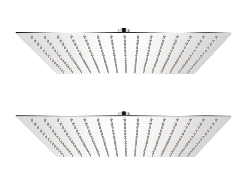 Conjunto de 2 chuveiros quadrados de imersão 40x40 cm em aço inoxidável 02_0002107