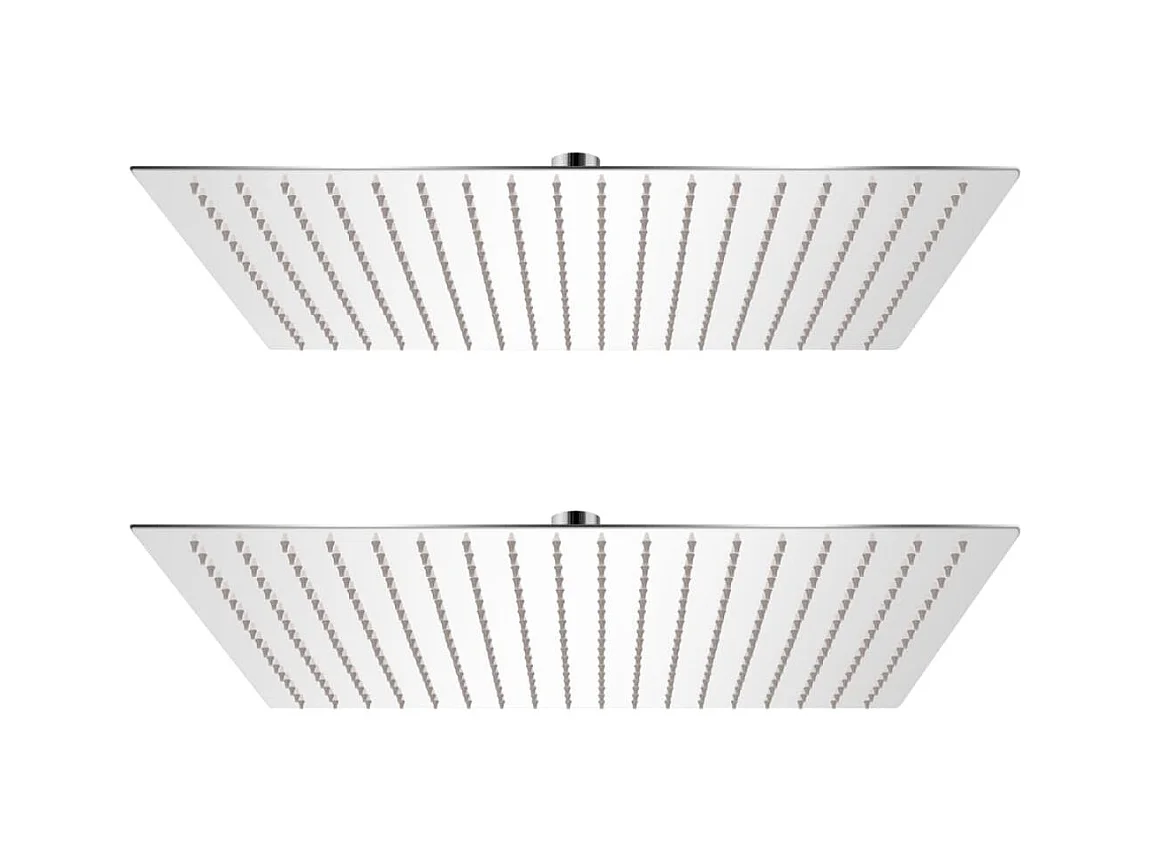 Juego de 2 rociadores de ducha cuadrados de inmersión 50x50 cm acero inoxidable 02_0002108