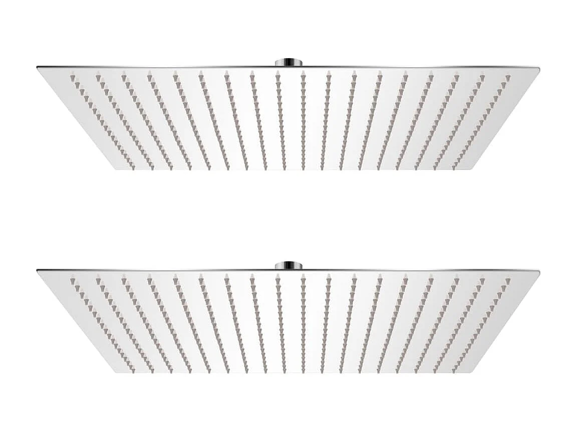 Conjunto de 2 chuveiros quadrados de imersão 50x50 cm aço inoxidável 02_0002108