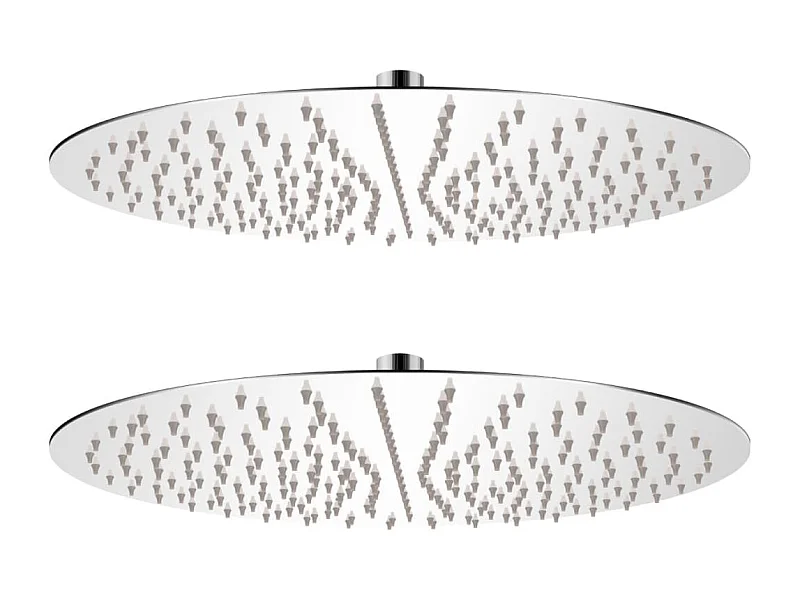 Conjunto de 2 chuveiros de imersão com diâmetro de 40 cm em aço inoxidável 02_0002102