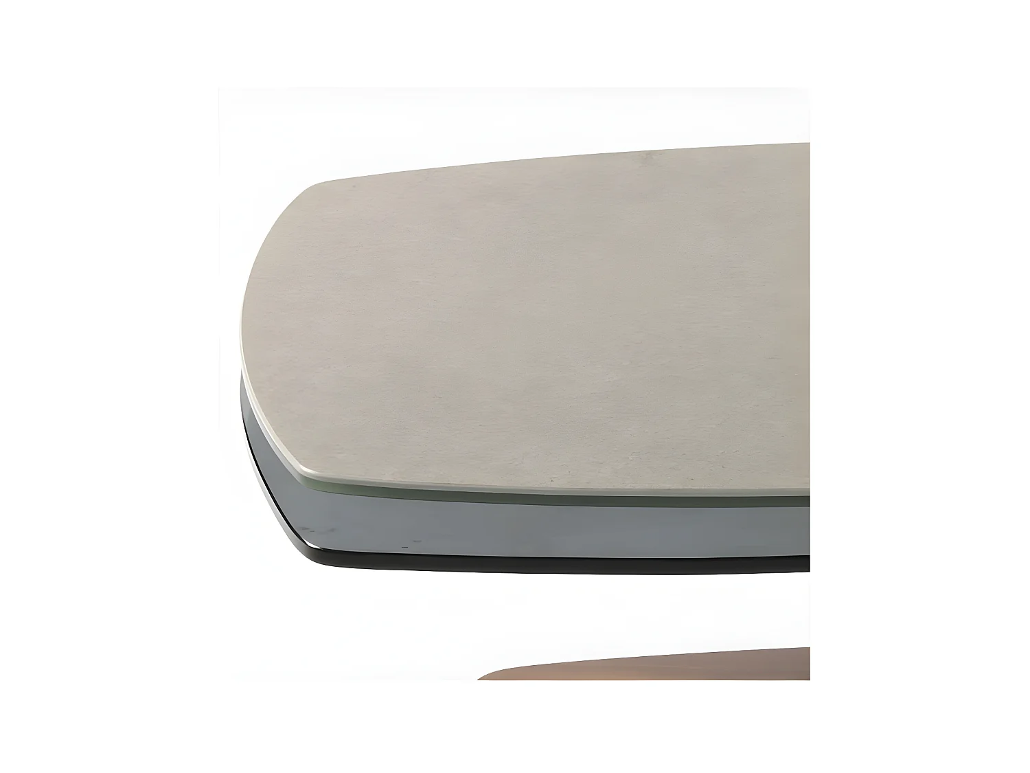 Table basse articulée Noyer/Acier/Verre/Gris - VERRO