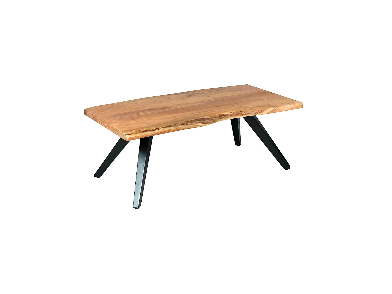 Table basse rectangulaire Métal/Bois massif - CHALERSTON