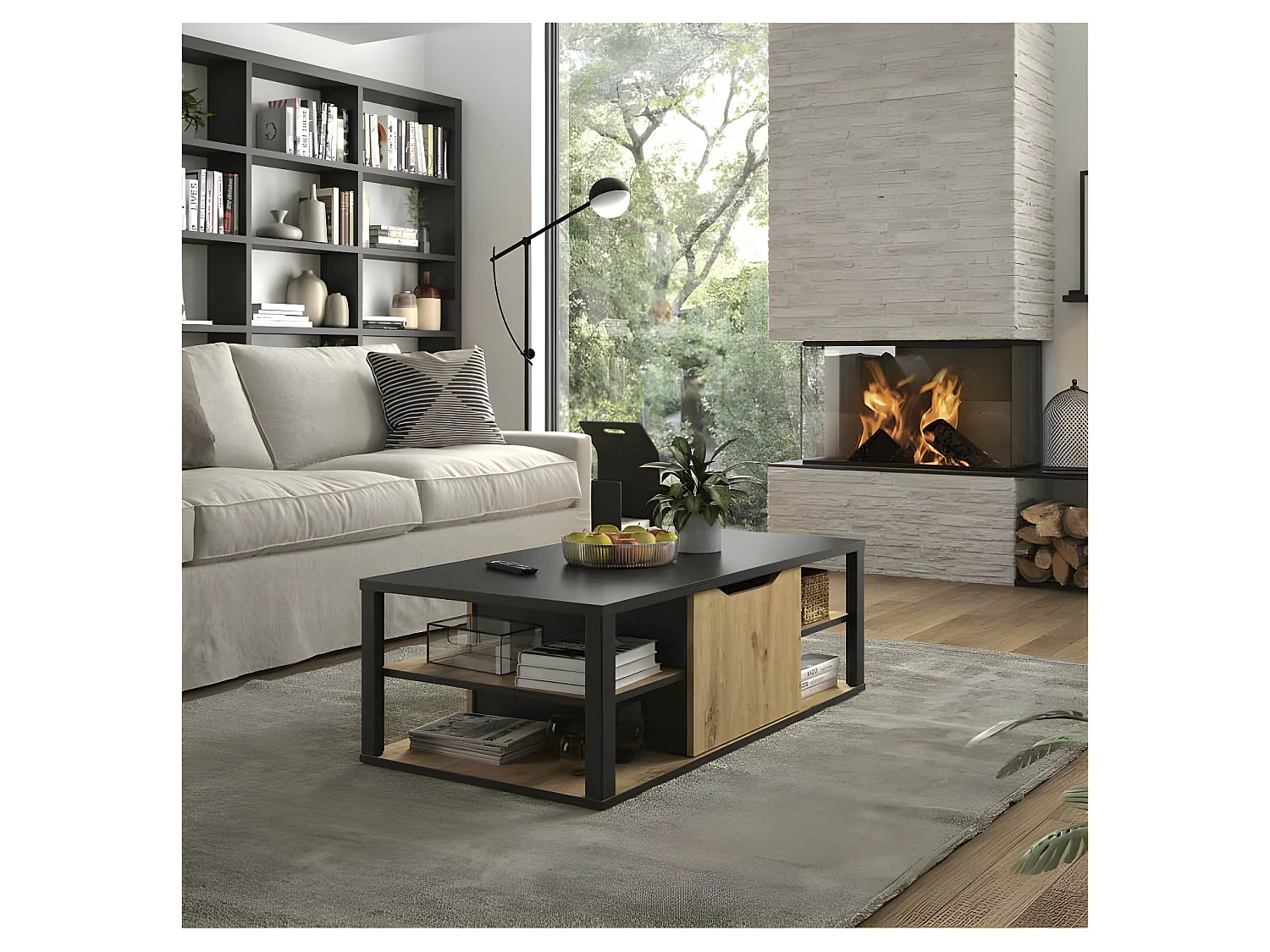 Table basse avec multiples rangements - MARG