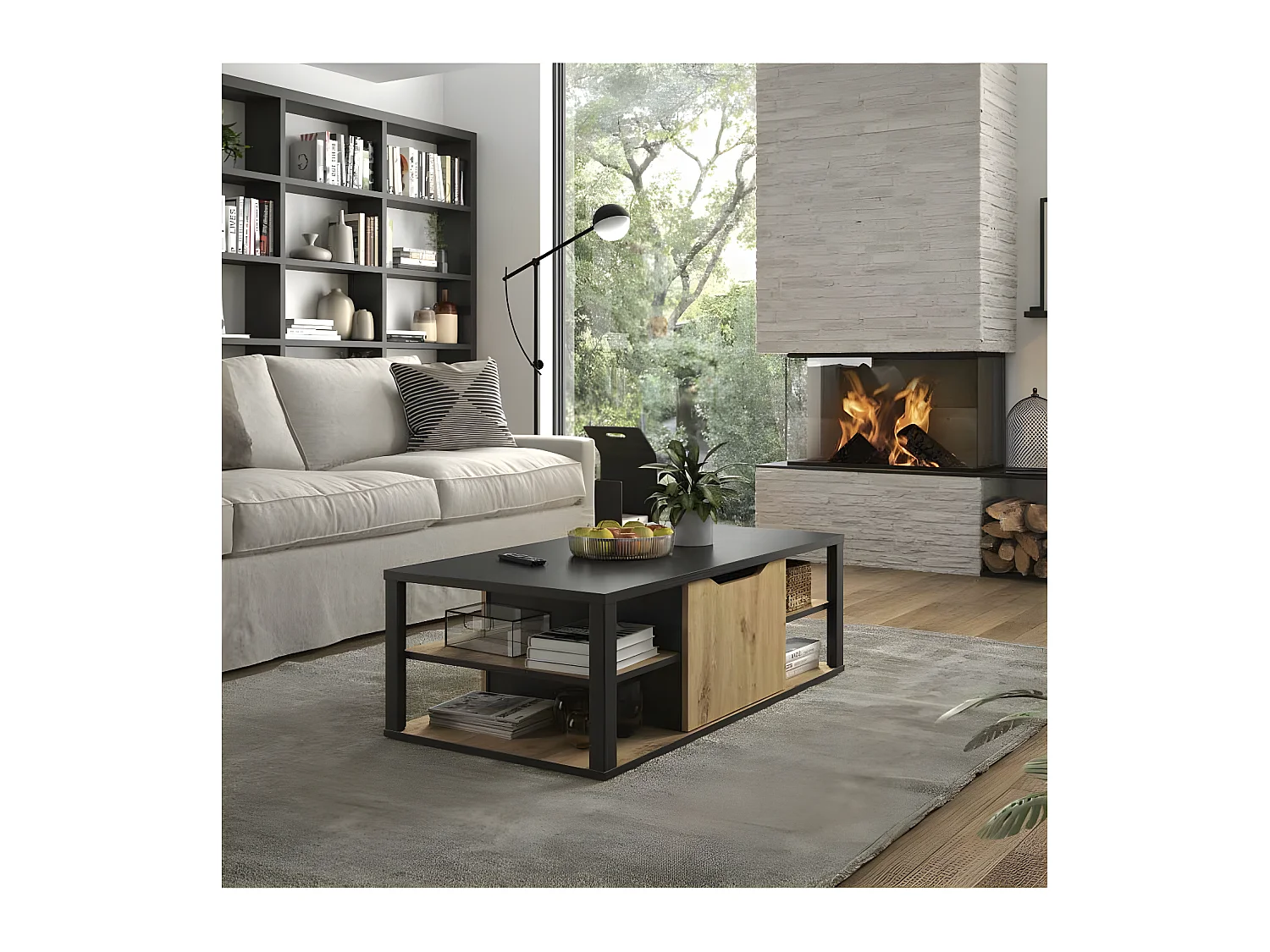 Table basse avec multiples rangements - MARG