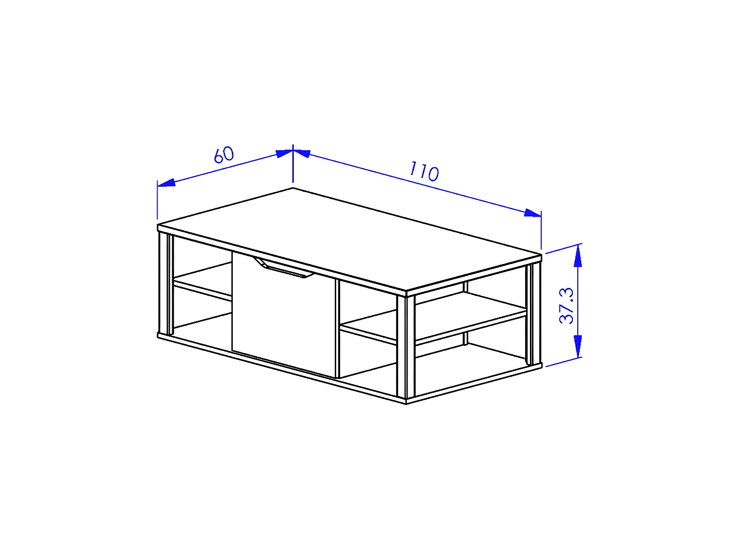 Table basse avec multiples rangements - MARG