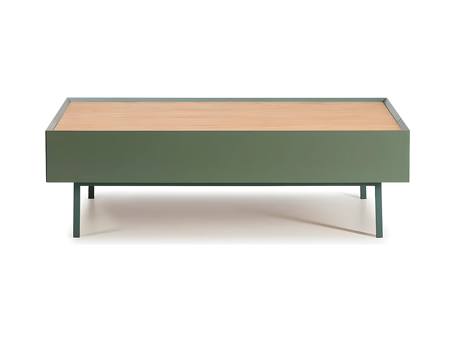 Table basse rectangulaire Vert/Chêne - TEULAT ARISTA