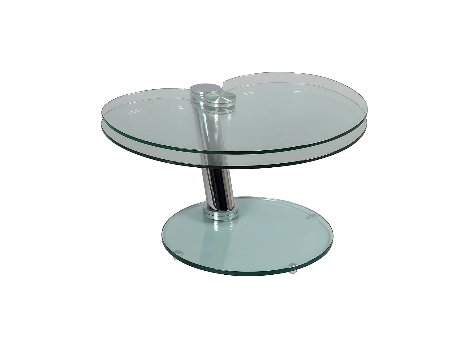 Table basse articulée Acier/Verre - GLASS n°2