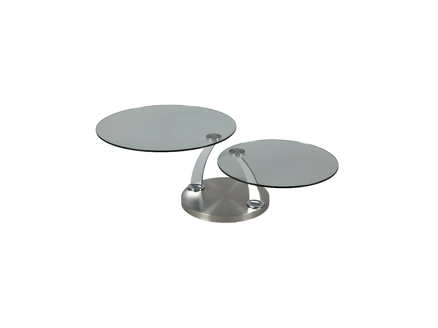 Table basse articulée Acier/Verre - GLASS n°5