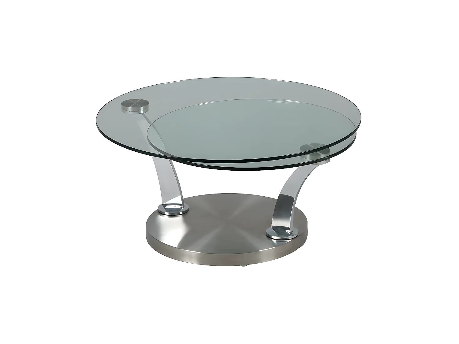 Table basse articulée Acier/Verre - GLASS n°5