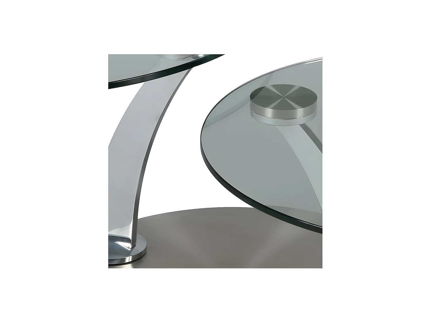Table basse articulée Acier/Verre - GLASS n°5