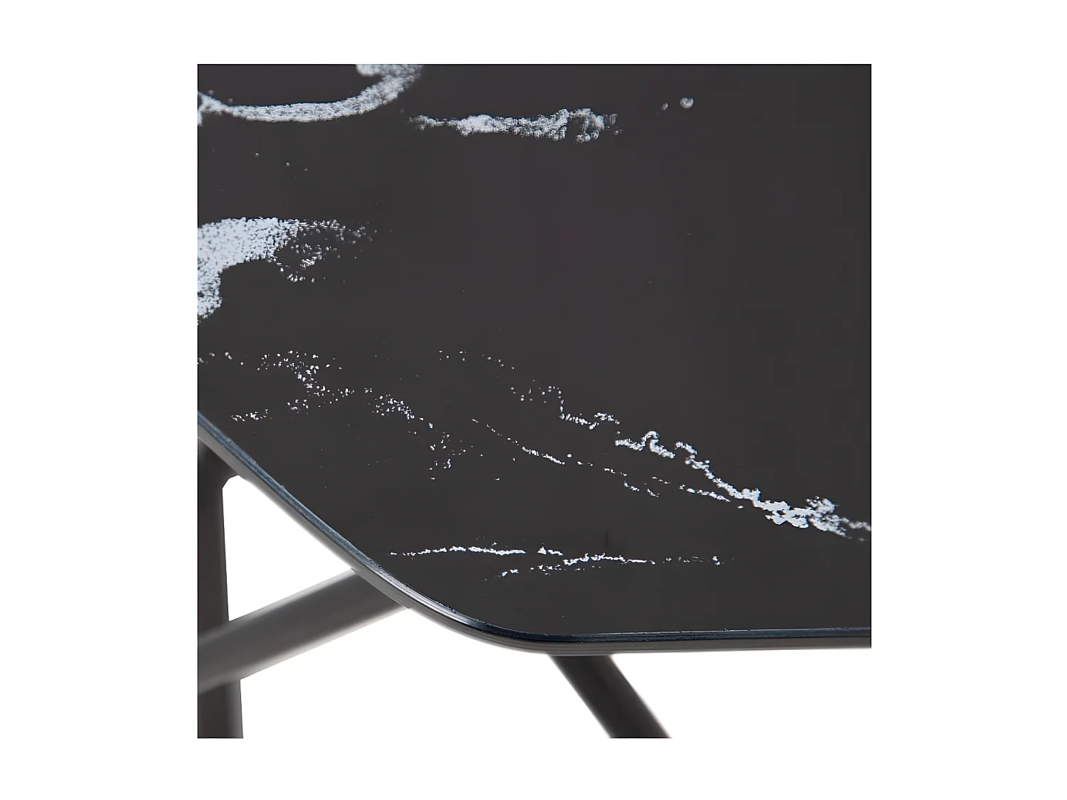 Table basse hexagonale marbre noir - AMENYA
