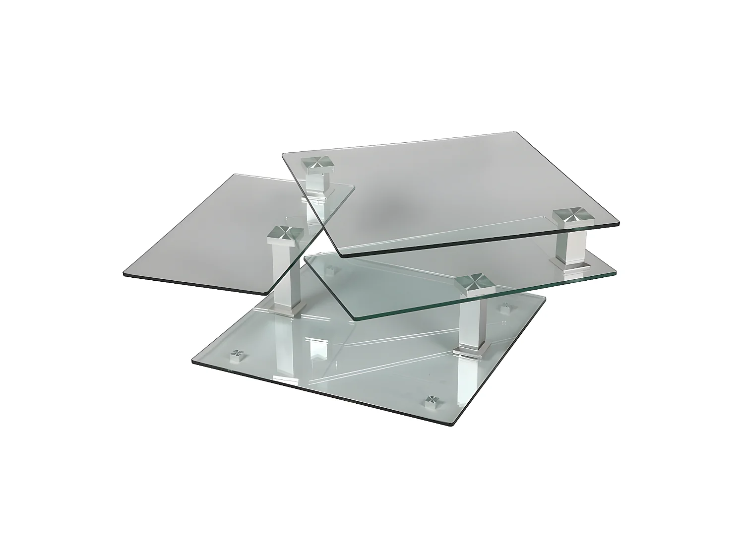 Table basse en verre carrée - QUADRA