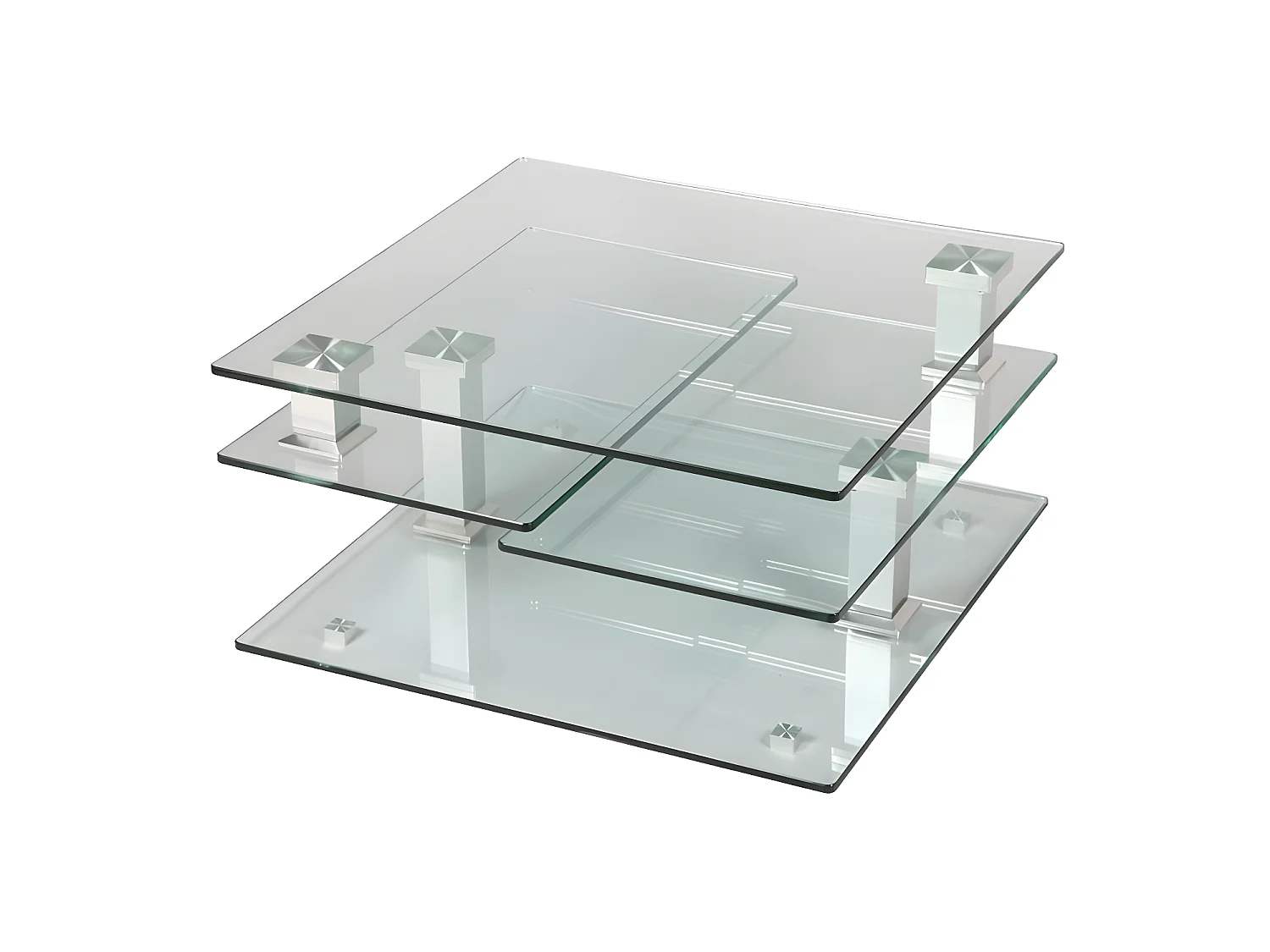 Table basse en verre carrée - QUADRA