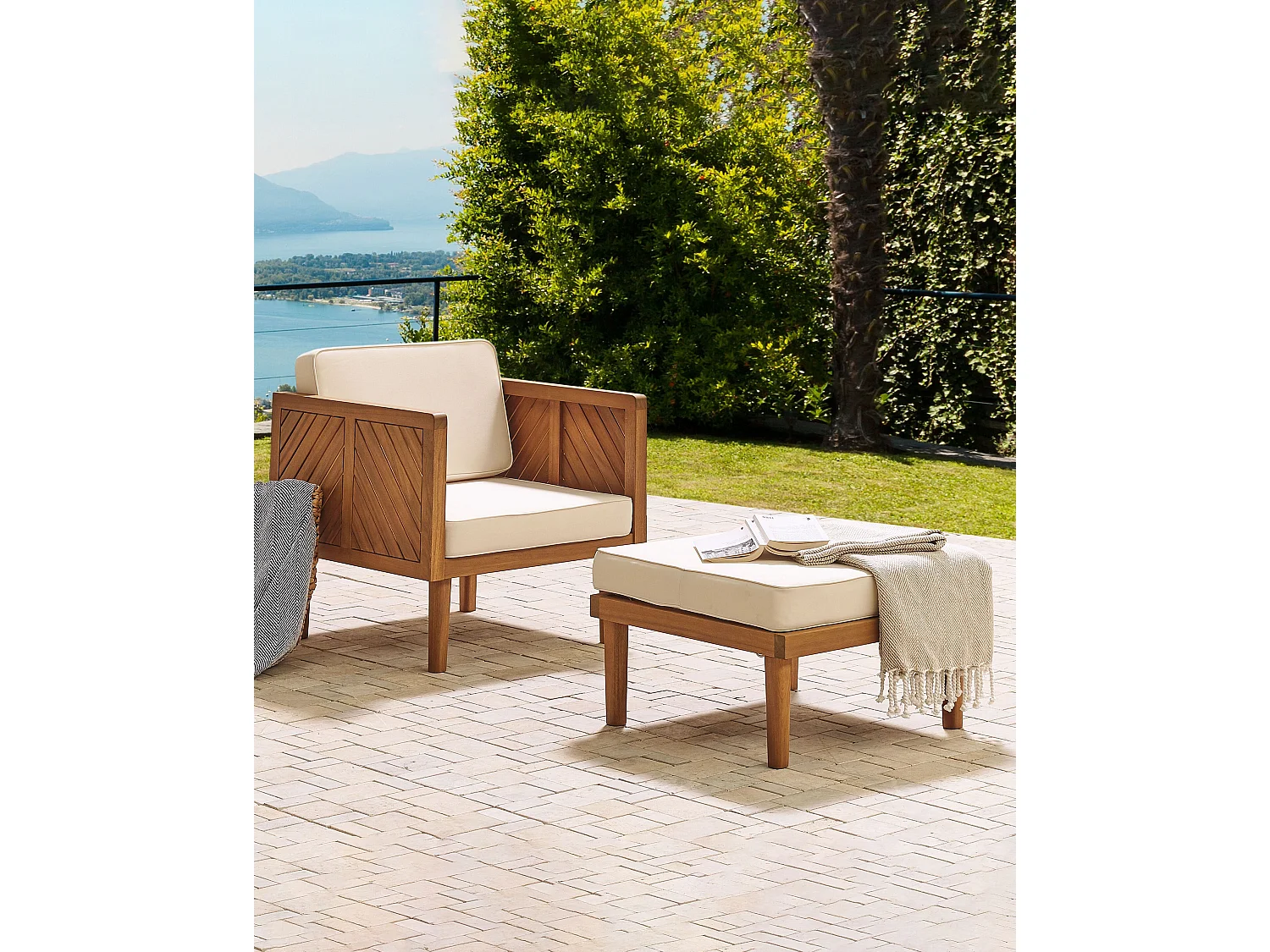 Fauteuil de jardin BARATTI Acacia Marron