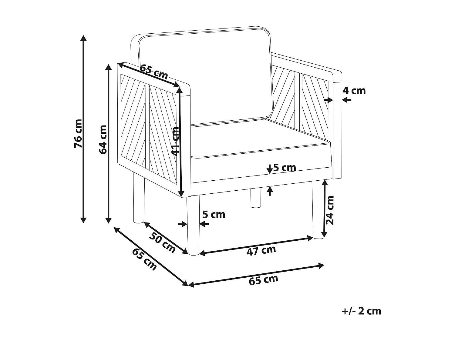 Fauteuil de jardin BARATTI Acacia Marron
