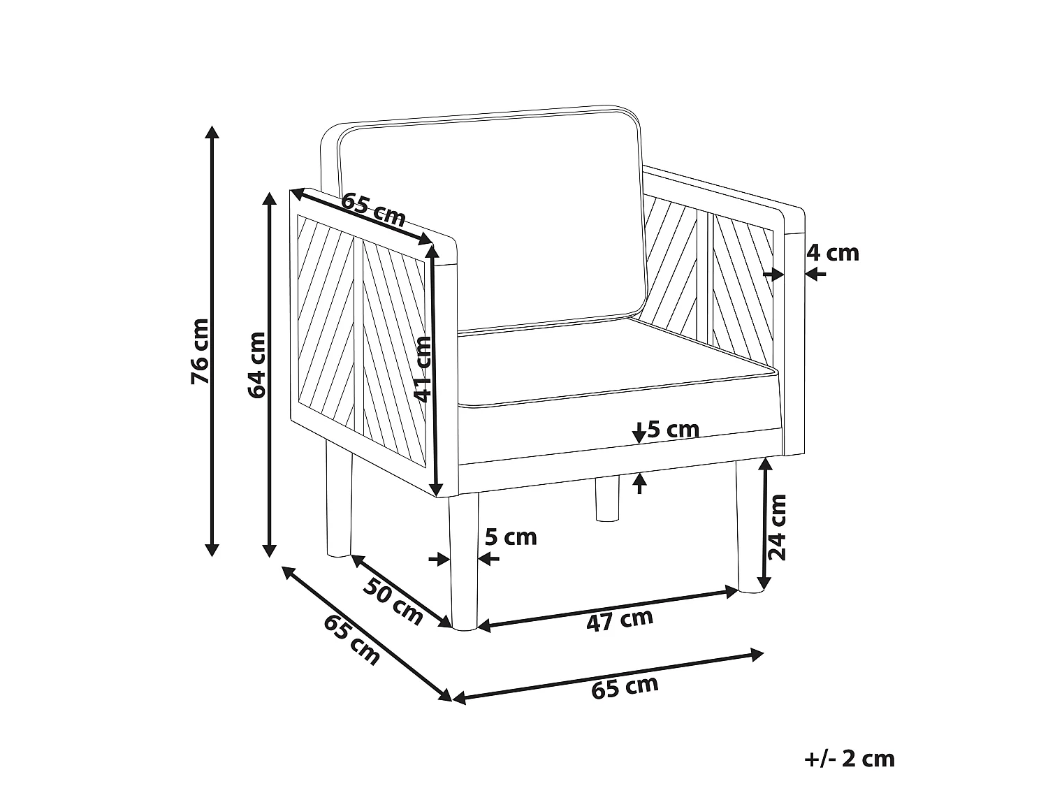 Gartensessel BARATTI Akazienholz Braun