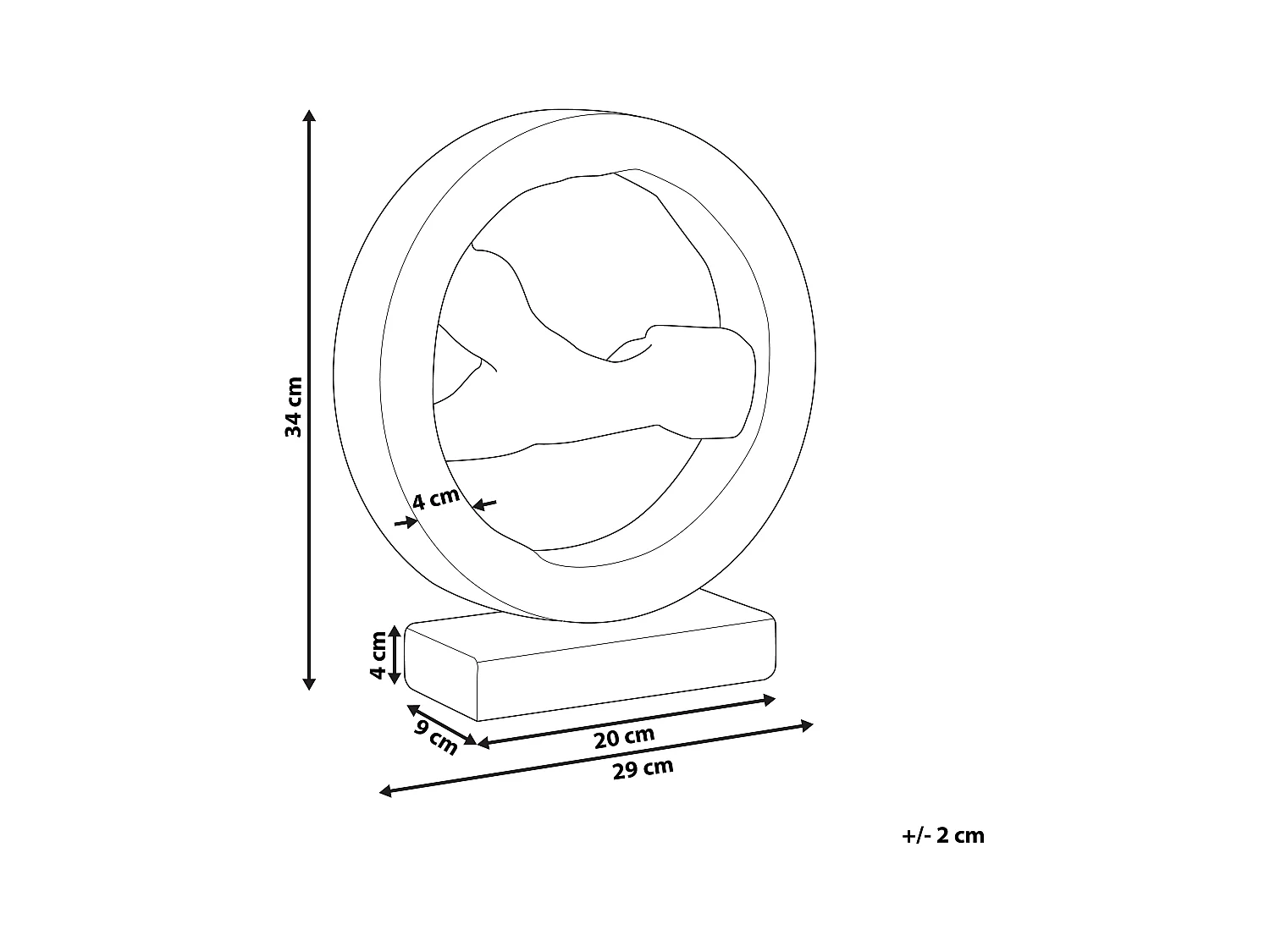 Figurka dekoracyjna OCAMPO Drewno Jasnobrązowy