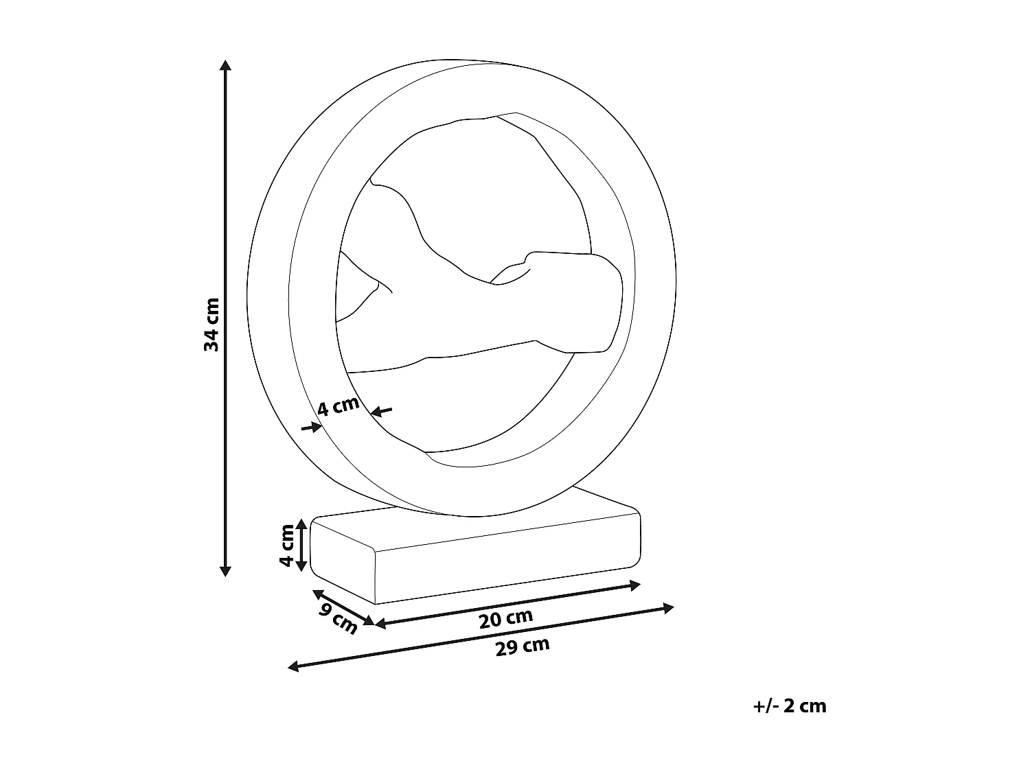 Figura decorativa OCAMPO Madera Marrón claro