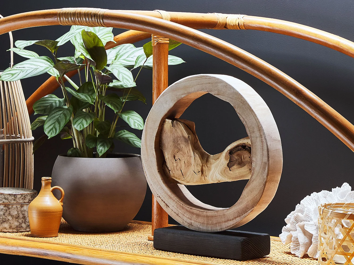 Decoratief accessoire OCAMPO Hout Lichtbruin