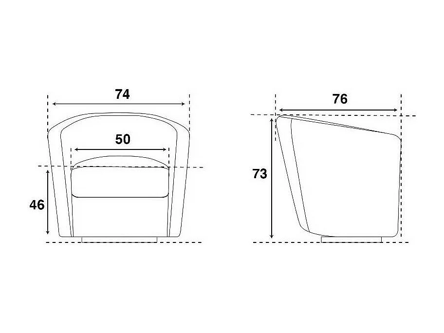 Fauteuil cabriolet pivotant Mastic/Brun taupé - JACQUES
