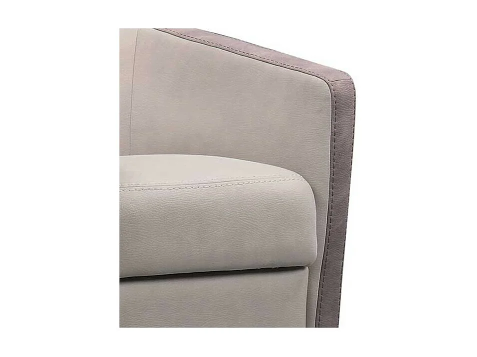 Fauteuil cabriolet pivotant Mastic/Brun taupé - JACQUES