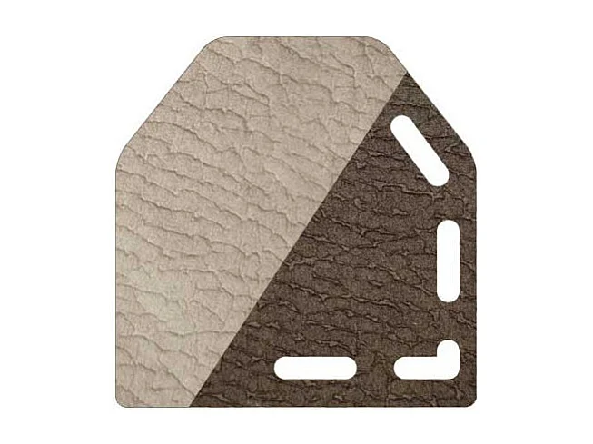 Fauteuil cabriolet pivotant Mastic/Brun taupé - JACQUES