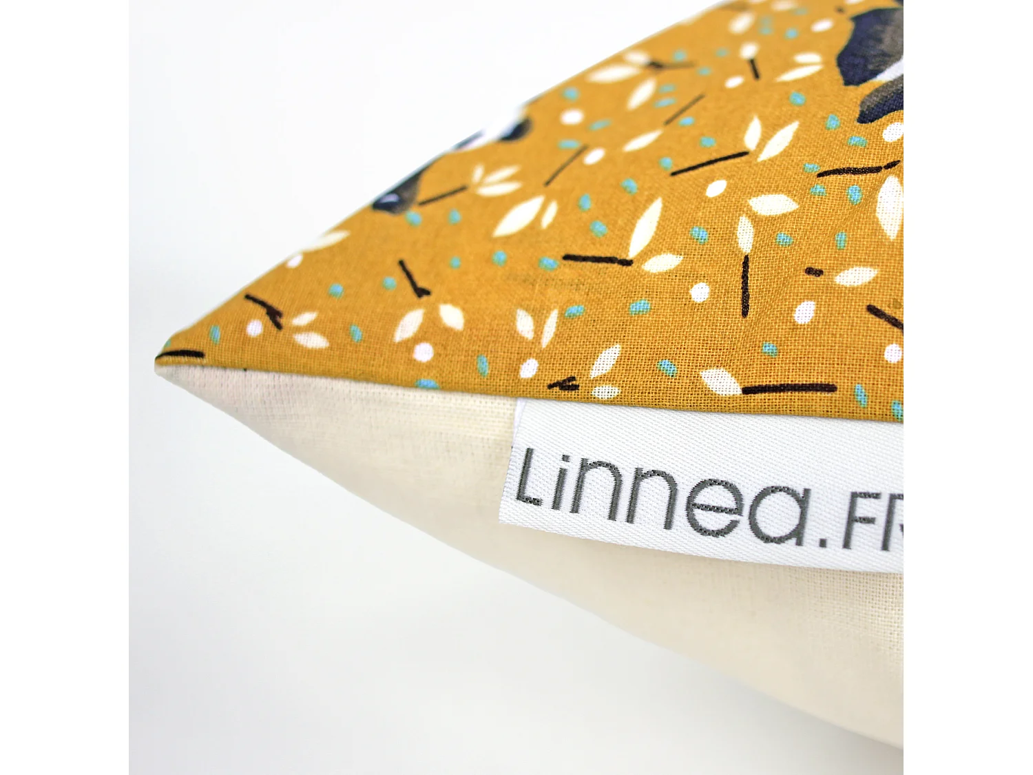 Housse de coussin 70x70 cm TAO marron Cacahuète